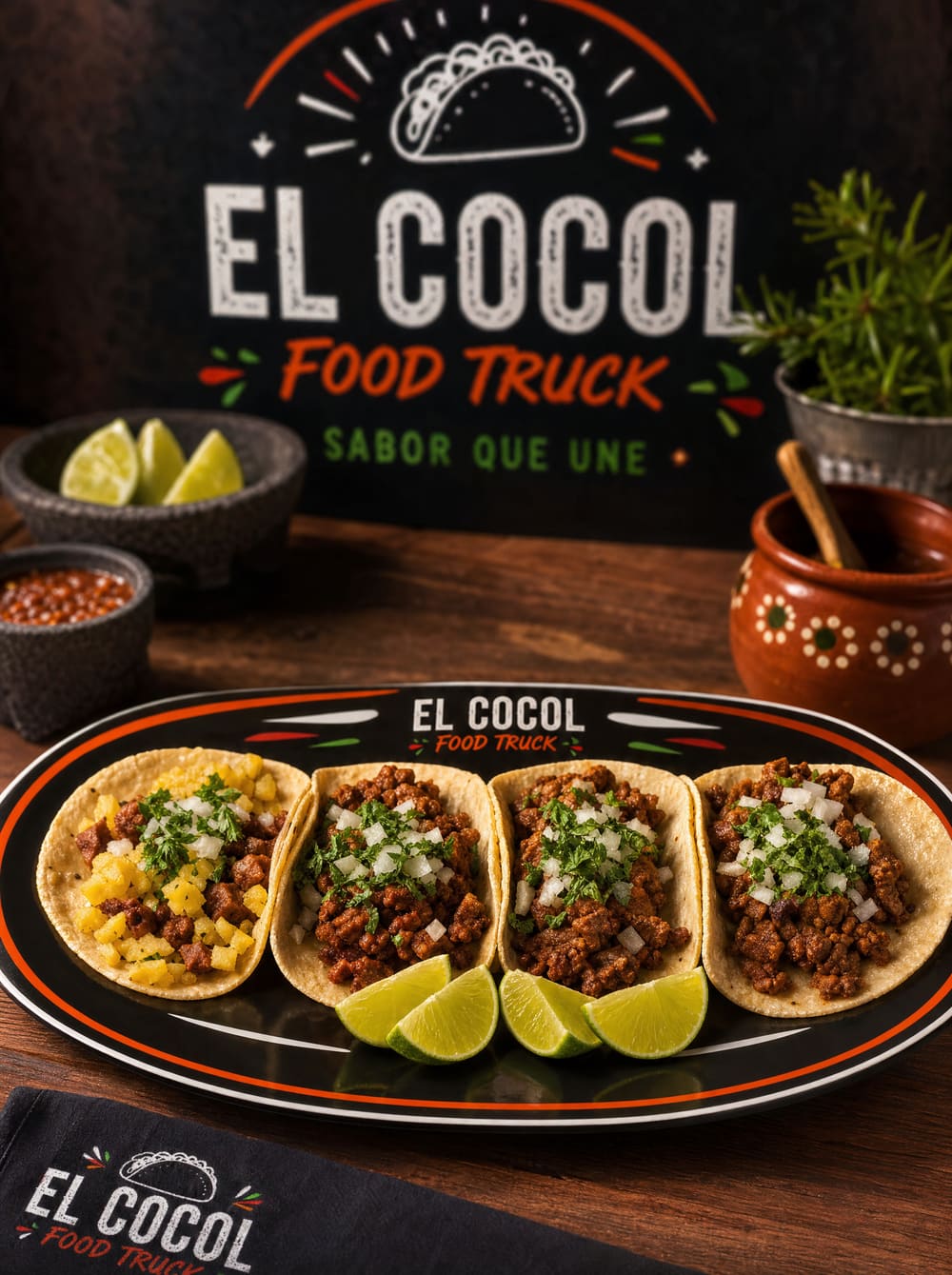 Taco al pastor with pineapple, onion, cilantro and salsa verde